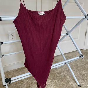 Garage red wine bodysuit